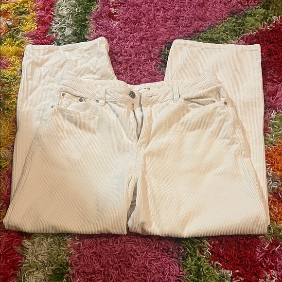 Cotton On Denim - Cotton On Women's Cream Corduroy Straight Leg Jeans